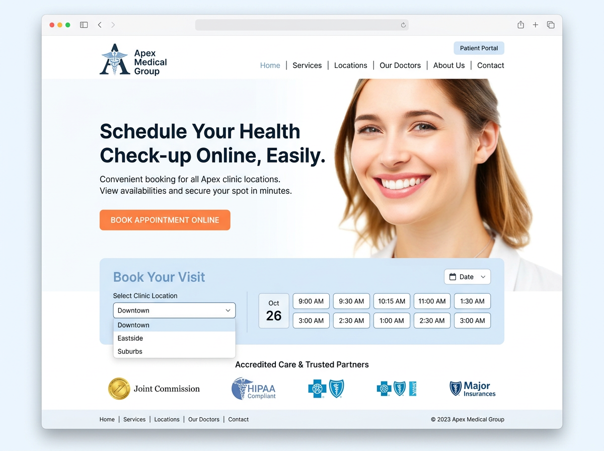 Professional Services Framework landing page concept