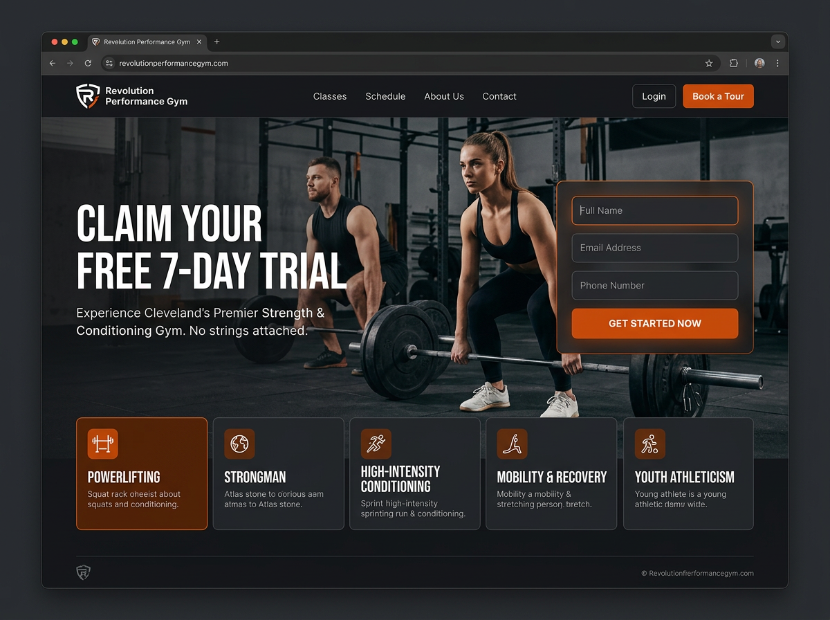 Lead Generation Framework landing page concept